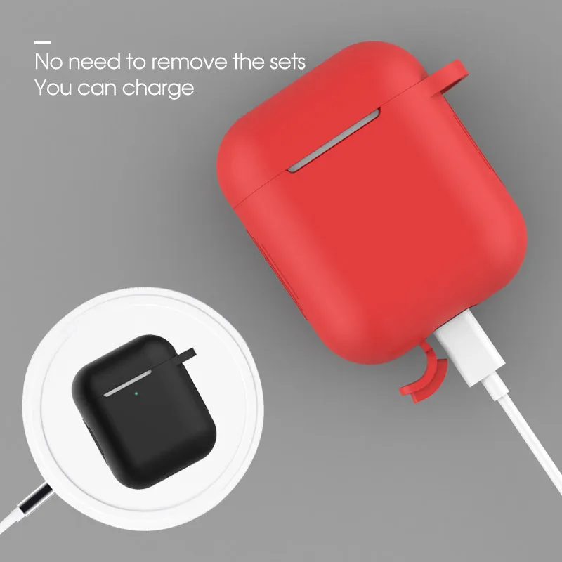 Чехол для наушников IKSNAIL для Apple AirPods1 2 силиконовый чехол беспроводной Bluetooth наушники Air Pods Чехол защитный для AirPod чехол