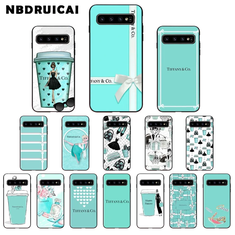 

NBDRUICAI Fashion Blue Box Girl High Quality Phone Case for Samsung S9 plus S5 S6 edge plus S7 edge S8 plus S10 E S10 plus