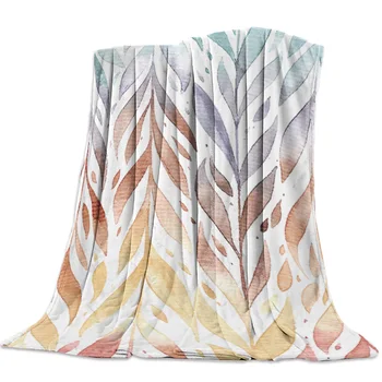 

Hand-painted Watercolor Plant Autumn Theme Children Throw Blankets with Plant-themed Warm Blankets