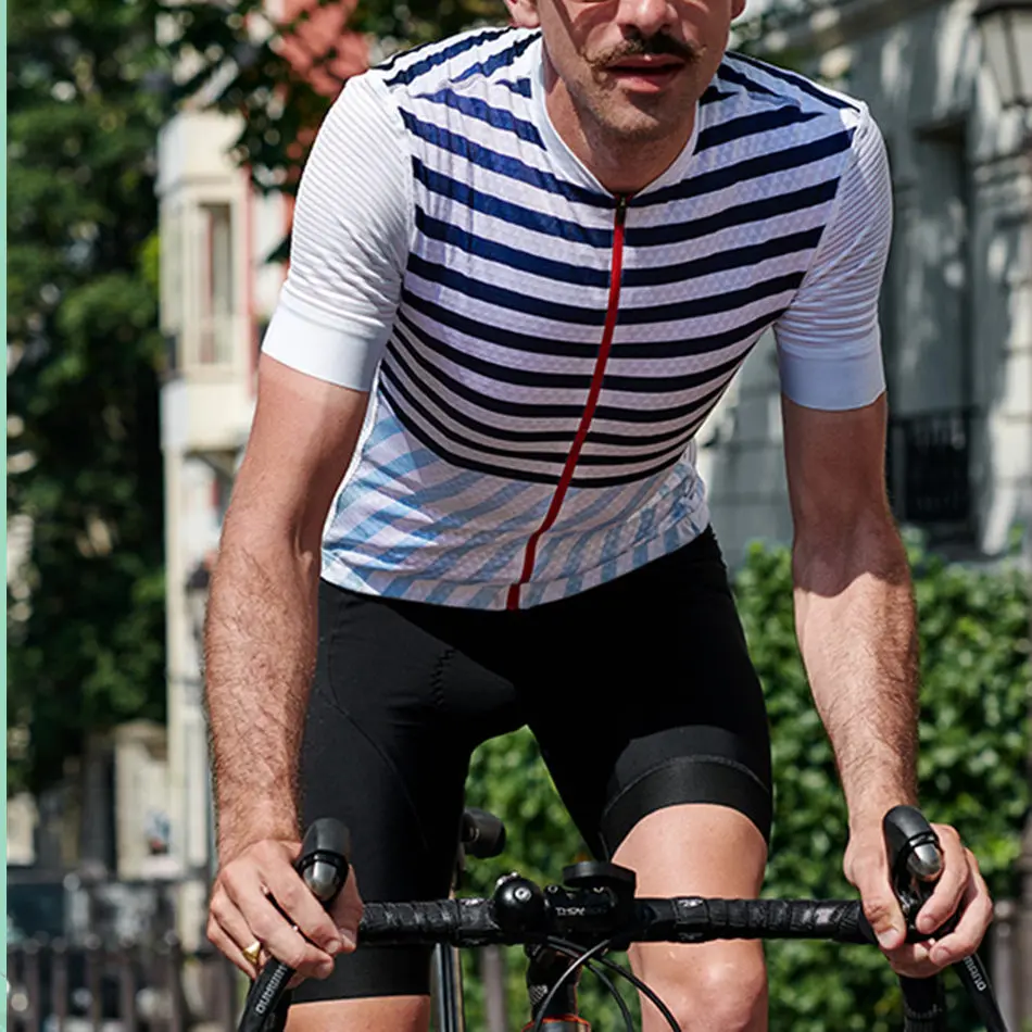 

Cafe du cycliste bicycle clothing team custom aviation fabric men's mountain bike road bike suit professional cycling clothing