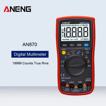 

ANENG AN870 Digital Multimeter 19999 Counts True Rms Multimeter Transistor Electrical Tester Profesional Capacitance Meter
