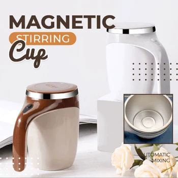 Coffee Cup Self Stirring Magnetic Mug Stainless Steel Temperature Difference Coffee Mixing Cup Blender Smart Mixer Thermal Mugs 1