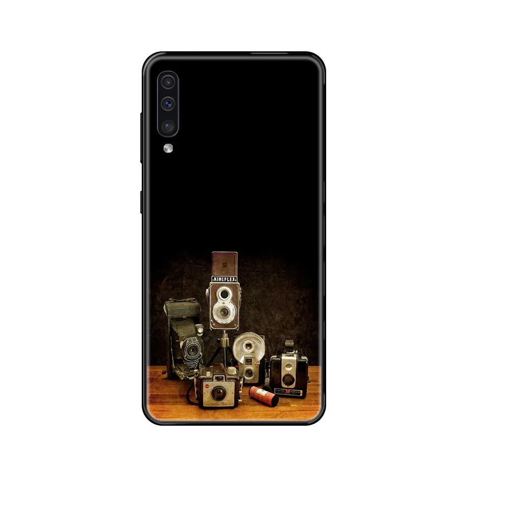 luxury Camera kodak photo Phone case For Samsung Galaxy A 3 5 6 7 8 20 40 50 70 71 E S Plus 2016 2017 2018 black silicone Etui