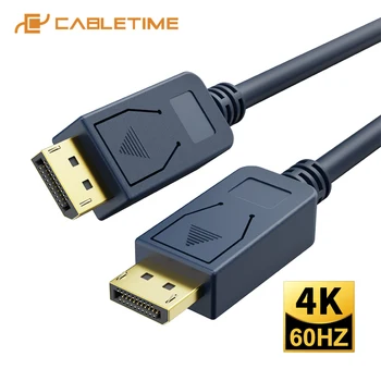 

CABLETIME Displayport to DP 4K/60Hz Cable DP 1.2 Vedio Display port Adapter for Desktop HDTV Projector Laptop DP Cable C356