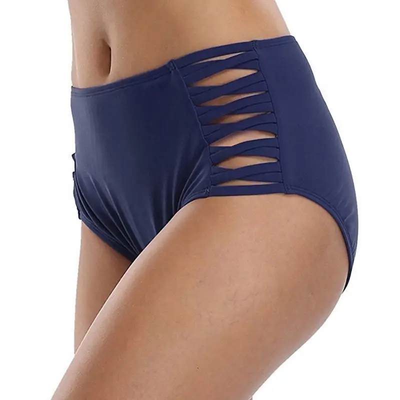 

Both Sides Lace-up Hollow out Design Triangular Swimming Trunks Both Sides Hollow out Bikini Bottoms