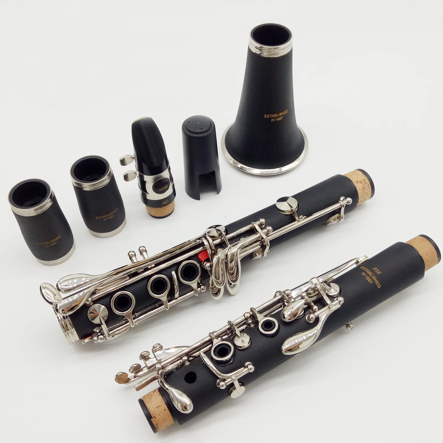 De Xin Professional Bb Clarinet 255 Bakelite Clarinets Nickel Silver Key Musical Instruments Case Mouthpiece Reeds Accessories