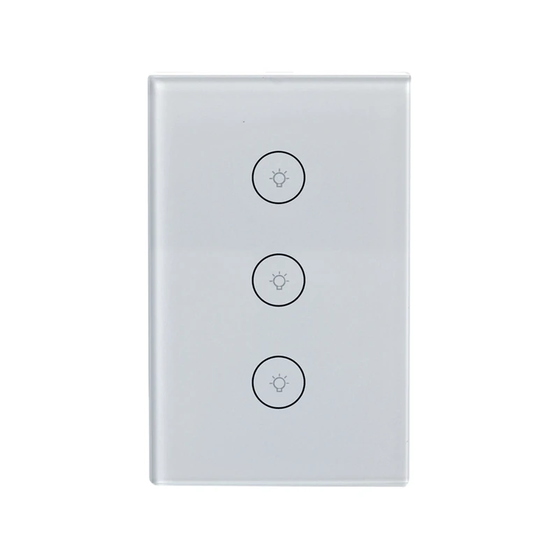 

Us Wifi Smart Wall Switch Press Glass Panel Mobile Tuya& Smart Life App Remote Control Work With Amazon Alexa Google Home