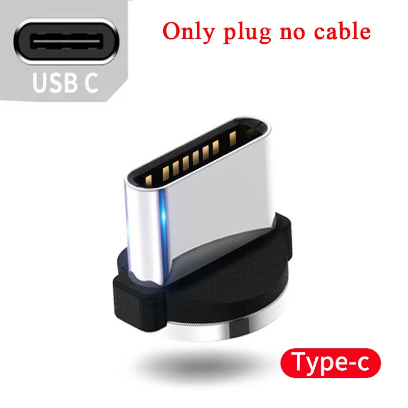 GEMT Magnetic USB Cable Fast Charging USB Type C Cable Magnet Charger Charge Micro USB Cable Mobile Phone Cable USB Cord - Color: Tpye-c plug no cable