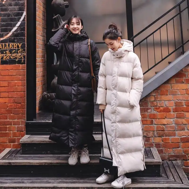 

Female Extra Maxi Long Winter Jacket Thick Parka Coat Women Hood Callor Plus Size Ladies Overcoat Outerwear Korean Quilted Hat