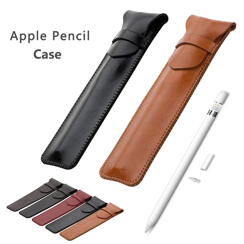 

For Apple iPad Surface Protective Pen Pencil Cow Leather Case Back Adhesive Non Slip Tablet Pencil Holder Accessories