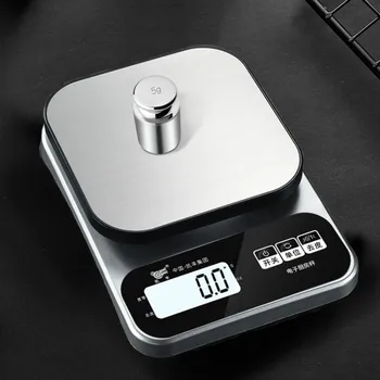 

3kg/0.1g Stainless Steel Food Electronic Scales LED Digital Scale Kitchen Baking Tools Portable Cooking Measuring Scale DA60CFC