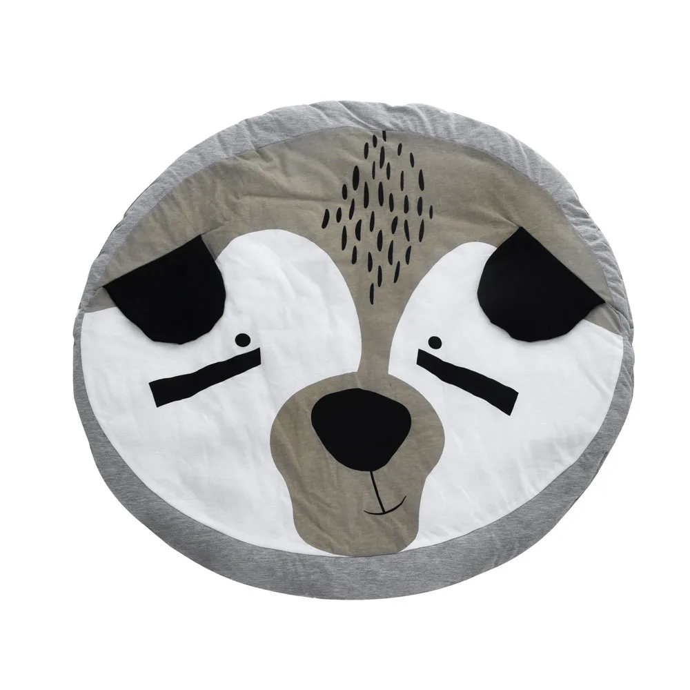 

Cartoon Animals Baby Play Mats Pad Toddler Kids Crawling Blanket Round Carpet Rug Toys Mat For Children Room Decor Photo Props