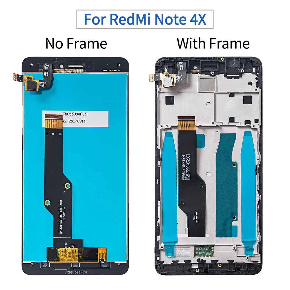 Display/lcd per per Xiaomi Redmi Note 4 Lcd Touch Screen Digitizer Frame Di Montaggio per Redmi Note 4x Display Lcd Schermo Da 5.5 Pollici Lcd Originale 48