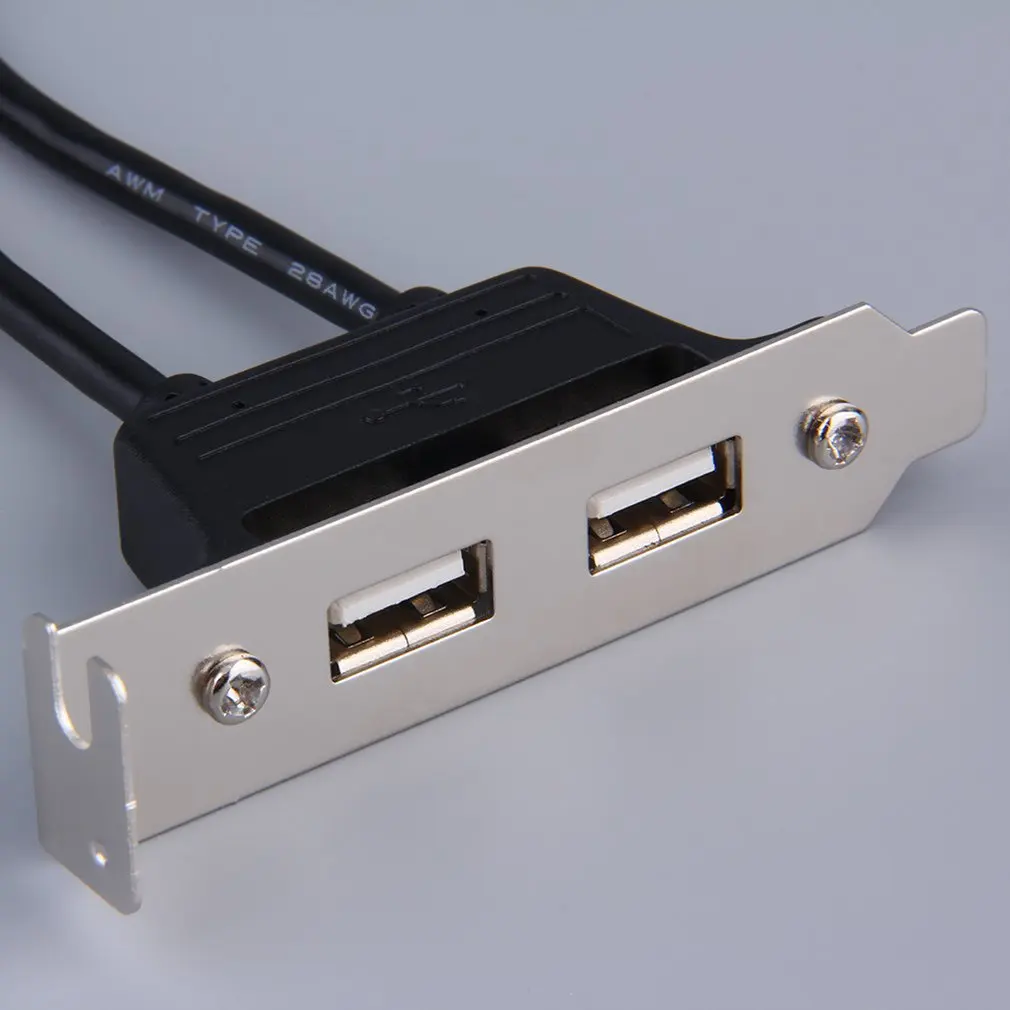 Расширение 2 порта концентратор USB 2,0 до 9 контактный разъем материнская плата панель кронштейн хорошая производительность