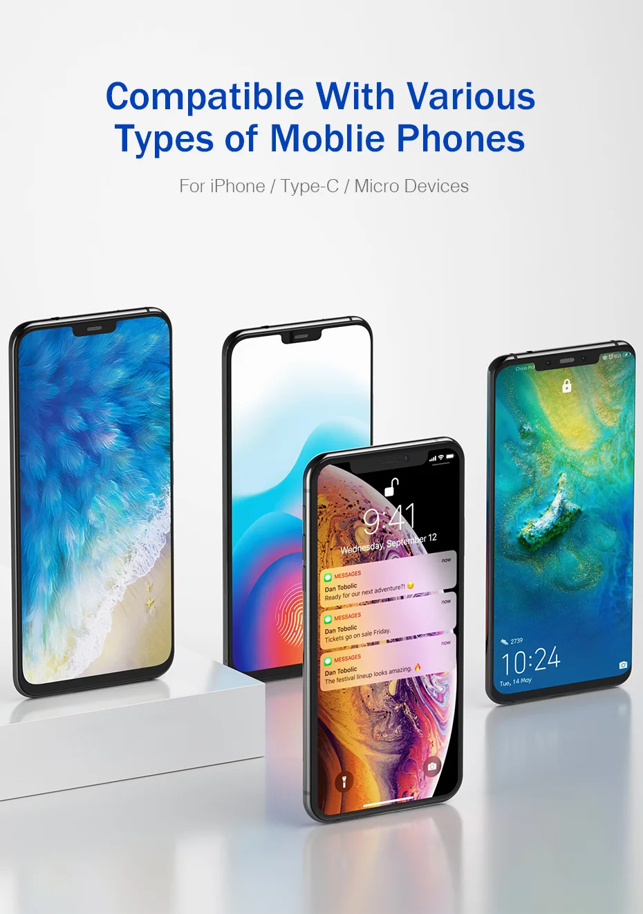 REDNUT 3 в 1 USB кабель для мобильных телефонов Micro usb type C зарядный кабель для iPhone зарядный кабель Microusb зарядный шнур