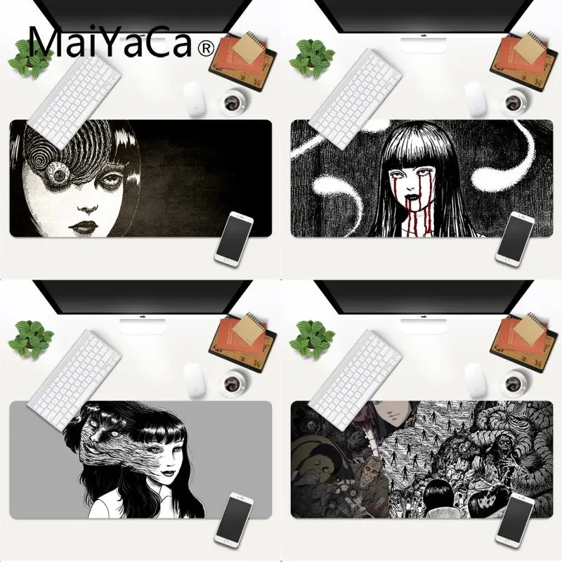 

Funny Ito Junji Lock Edge Speed Control Laptop Keyboard Mat Gaming Mouse Mat xl xxl 800x300mm for Anime Lovers Fans