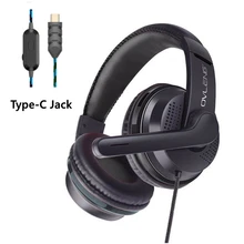 Type C Jack Gamer Wired Headphone With Microphone For Huawei Xiaomi Phone Loud Sound Gaming Headset Kids Girl Music Helmets