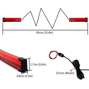 

Accessories Brake Lights Car Auto Red Rear Streamer Lamp 144 LED 2.1 meters PVC