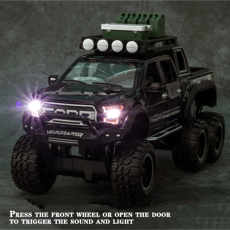 1:32 литье под давлением F150 Raptor Pickup модель грузового автомобиля Модель автомобиля коллекция звук и светильник игрушки для детей