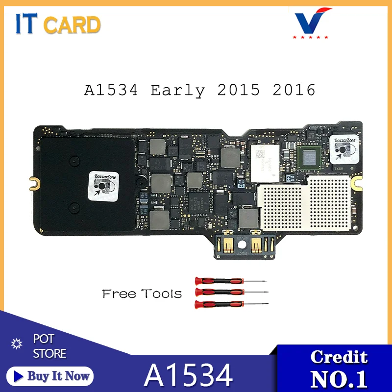 

Original Tested A1534 Motherboard 820-00045-A 820-00244-A 820-00687-A for MacBook Retina 12" 2015 2016 2017 years Logic Board