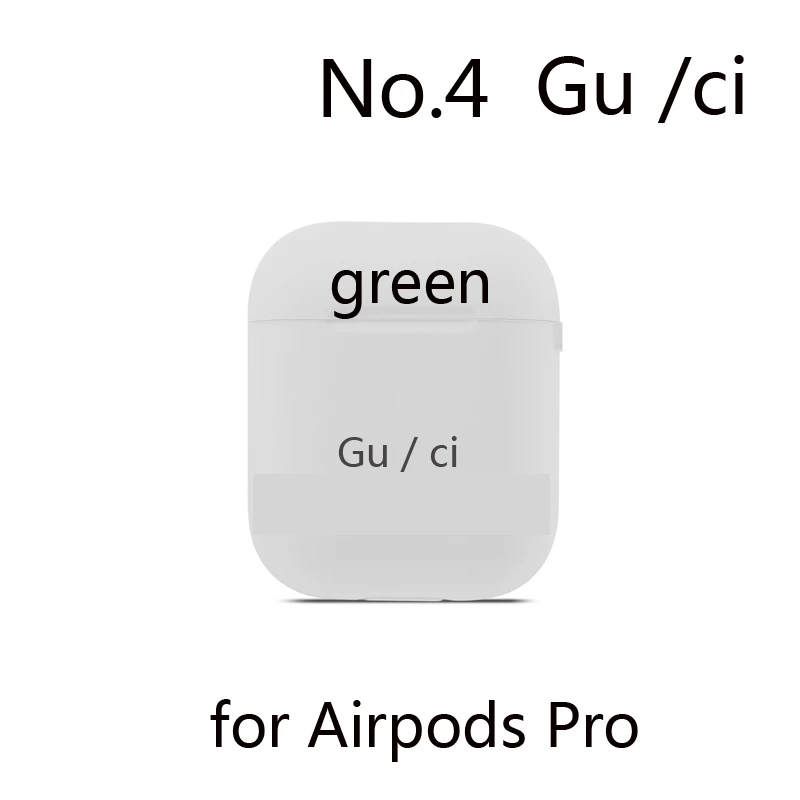 4 green Роскошный фирменный дизайнерский чехол для наушников для Airpods Pro, беспроводные bluetooth-наушники для зарядки, аксессуары для Airpods Pro, чехол - Цвет: 4 green