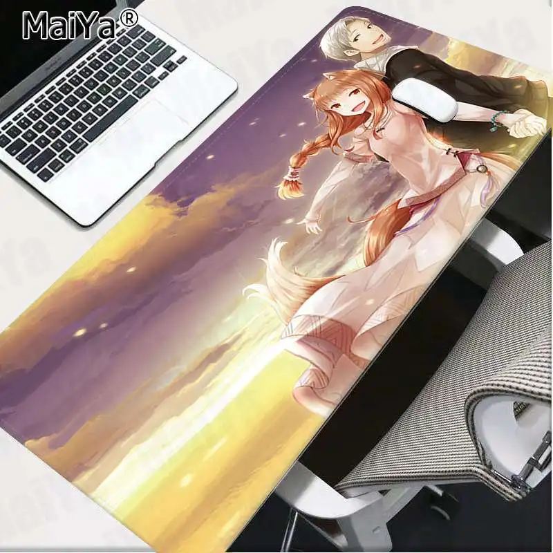 Maiya Spice and Wolf Holo милый красивый аниме Girls1 фиксирующий край коврик для мыши игра скорость/Управление версия большой игровой коврик для мыши - Цвет: Lock Edge 30x80cm