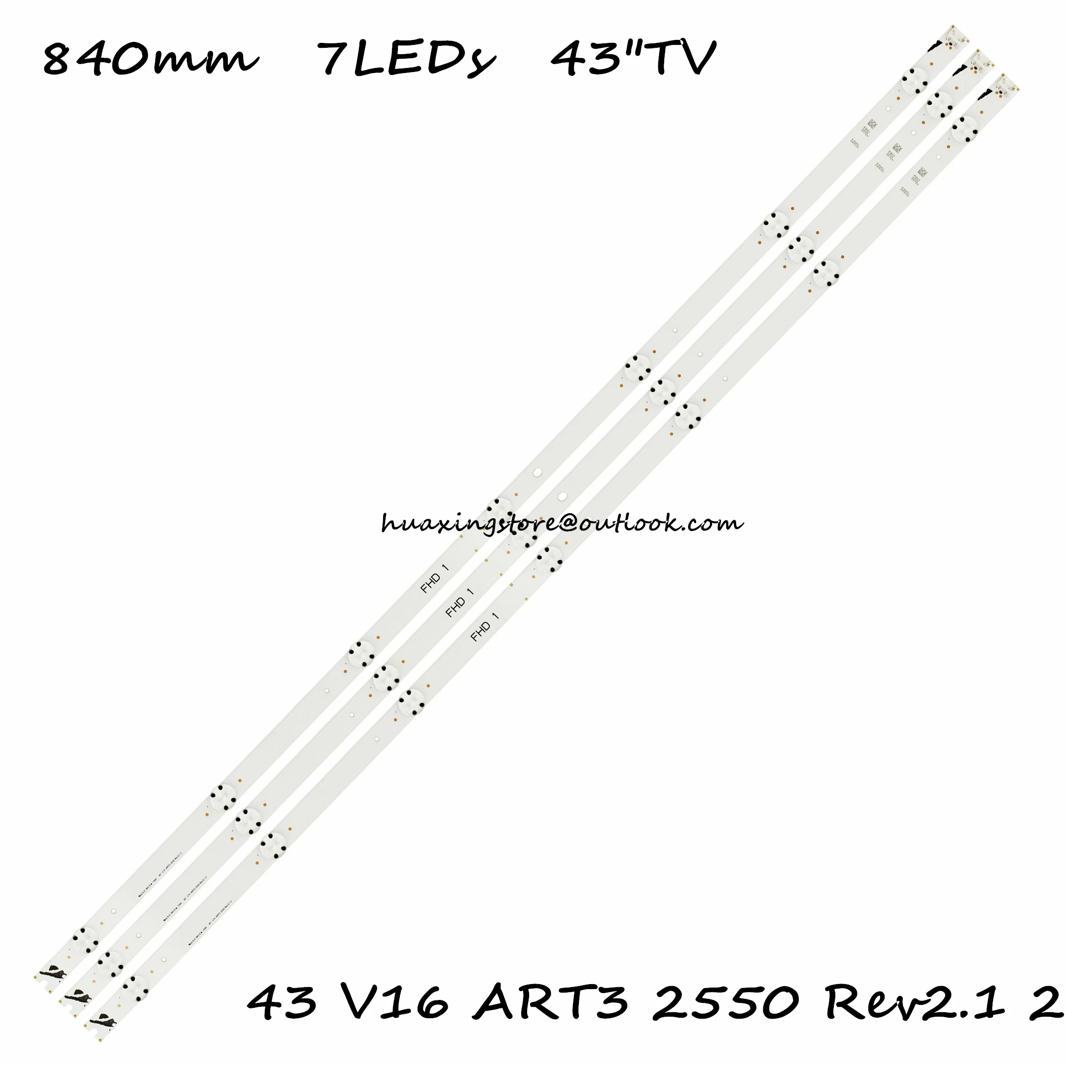 100% Новые 3 шт/комплект светодиодный полоски для LG 43 ТВ 43LH590V 43LH510V 43LW340H CA LC430DUE FJ M1 6916L