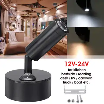 

12-24V LED Lamp Wall lamp RV Motorhome Reading Light Spotlight Rotatable Wall Mounted LED Lighting Bedroom Bedside Living Room