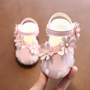 

Toddler Baby Girls Shoes New Leather White Small Flowers Children Shoes 2020 Fashion Sweet Little Kids Shoe Wedding Shoes D457