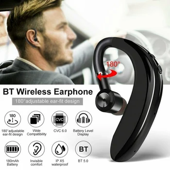 

Bluetooth Earphone Wireless Headphone Handsfree Headset Earbud Ear-mounted wireless bluetooth headset