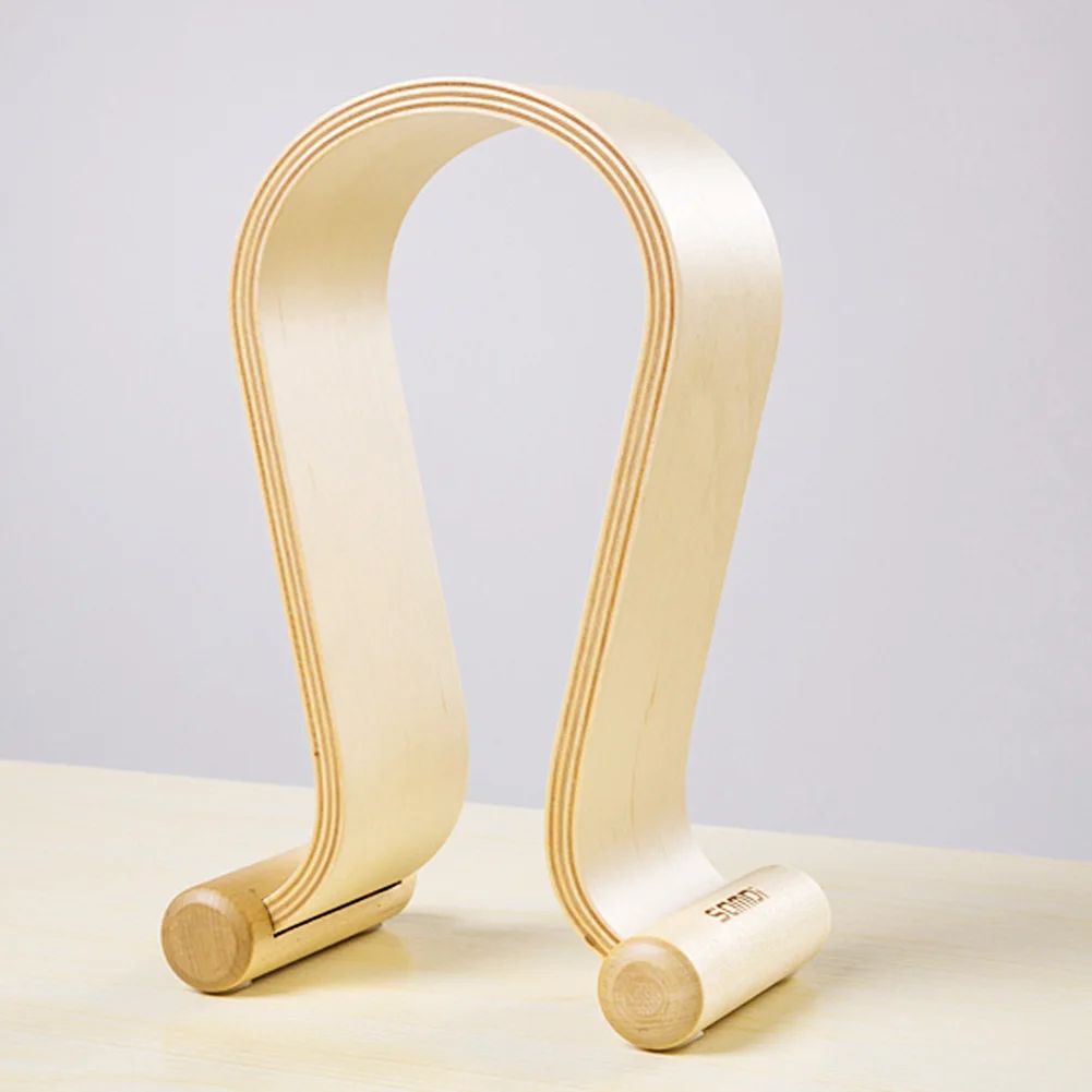 Black Walnut Wood Samdi Wooden Universal Headphone Headset Stand Rack Hanger Desk Display Holder 16cm x 11cm