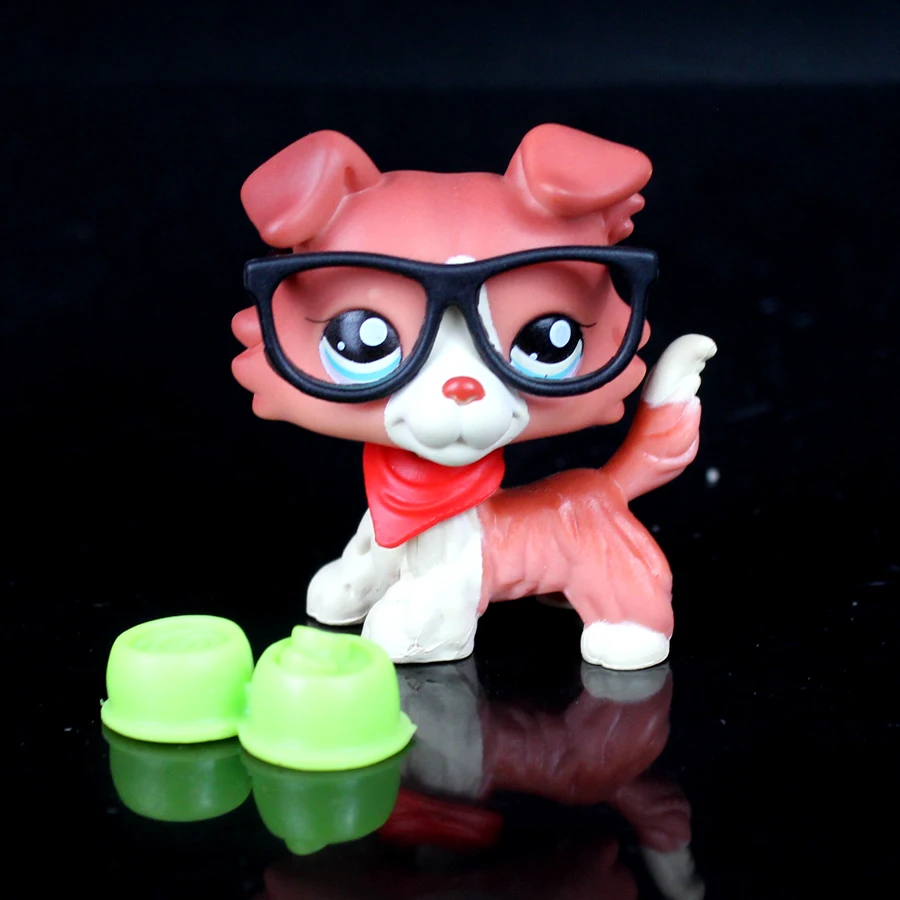YASMINE Pet Shop Red Brown Collie Dog Glasses Accessories lps #1542B | Игрушки и хобби