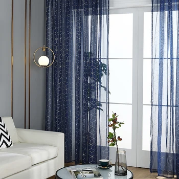 

Nordic Style Bronzing Tulle Curtains Children's Bedroom Kids Window Treatments Sheer For Living Room Finished Customization