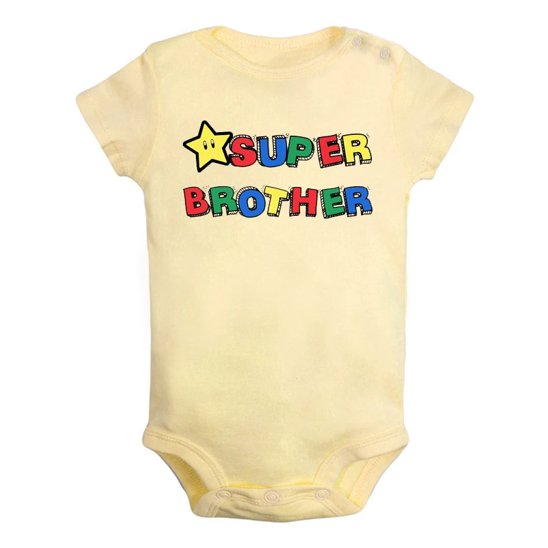 Одежда для новорожденных с милыми звездами и надписью «Super baby» для мальчиков и девочек, «Brother Sister», комбинезон с принтом для малышей, боди с короткими рукавами, хлопковая одежда - Цвет: JaBaby2715YD