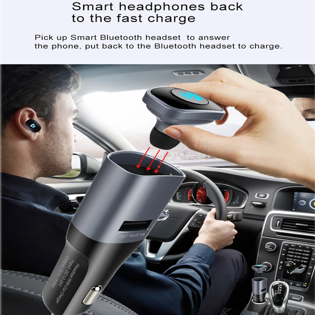 Bluetooth умное автомобильное зарядное устройство Hands Free Kit/гарнитура w/AUX аудио выход подавление шума Авто безопасный Вождение наушники