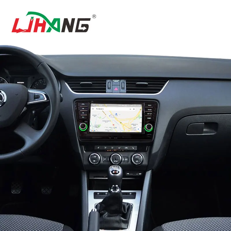 LJHANG 8 дюймов Автомобильный DVD мультимедийный плеер Android 9,0 для Skoda Octavia 2013- wifi gps 1 Din автомагнитола стерео 4G+ 64G Авторадио