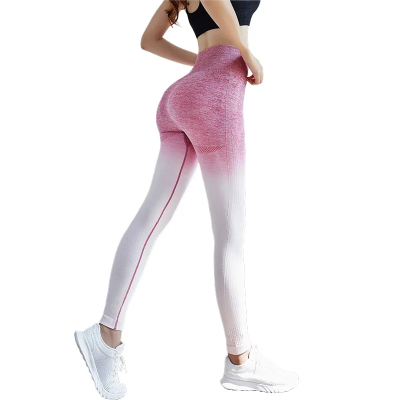 Ombre Booty Energy бесшовные леггинсы с высокой талией, штаны для йоги, тянущийся животик, обтягивающие леггинсы для занятий спортом, фитнесом, для женщин