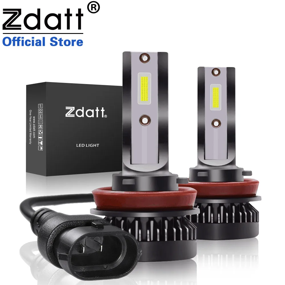 Zdatt H7 led лампы для авто HB3 HB4 H1 h4 H11 светодиодные Автомобильные светильник лампочка