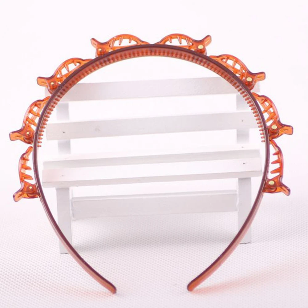 Double Bangs Hairstyle Hair Clips Hairpin Head Hoop Twist Plait Clip Front Hairclips Hair Hoop Women Headband Beauty Tool 2021 hair band for women