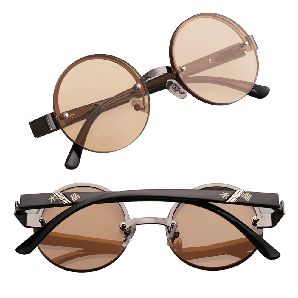 Новые Унисекс модные круглые полуоправы очки для чтения Твердые очки в металлической оправе портативные очки для ухода+ 0,0~+ 4,0 диоптрий