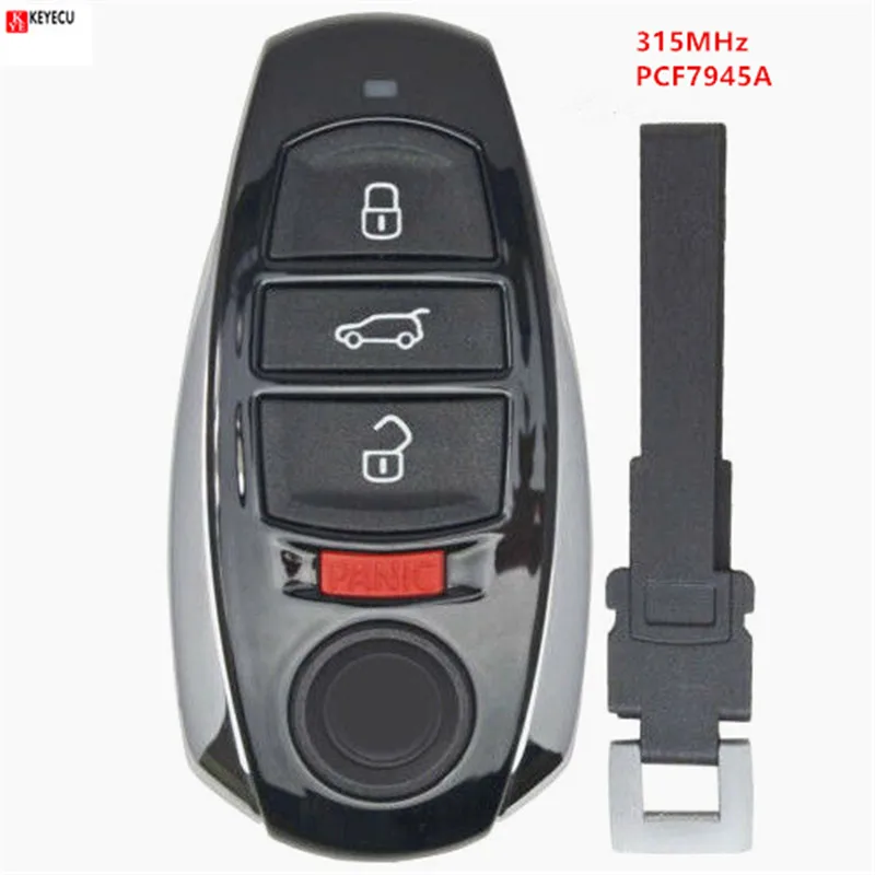 Keyecu Замена дистанционного брелока 4 кнопки 315 МГц PCF7945A для VolkswagenTouareg 2011 2012 2013 FCC ID: IYZVWTOUA