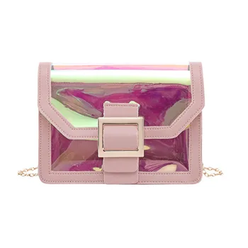 

2020 New Female Bag Niche Design Summer Shoulder Slung Korean Fashion Trend Wild Laser Small Square Bag