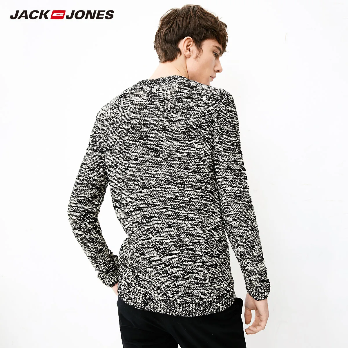 Jack Jones осенне-зимний мужской пуловер с круглым воротником | 218125506