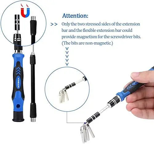 YINSAN Juego de Destornilladores de Precisión con magnético, 120 en 1, Kit  de Herramientas de Reparación de Bricolaje|Juegos de herramientas manuales|  - AliExpress