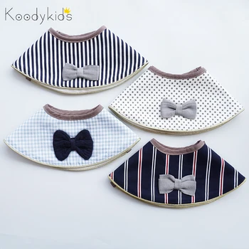 

Koodykids Baby Boy Bibs Cotton Burp Cloth Decorative Bow Fake Collar Slobbers Toddler Bibs For Baby Girl Party Bib High Quality