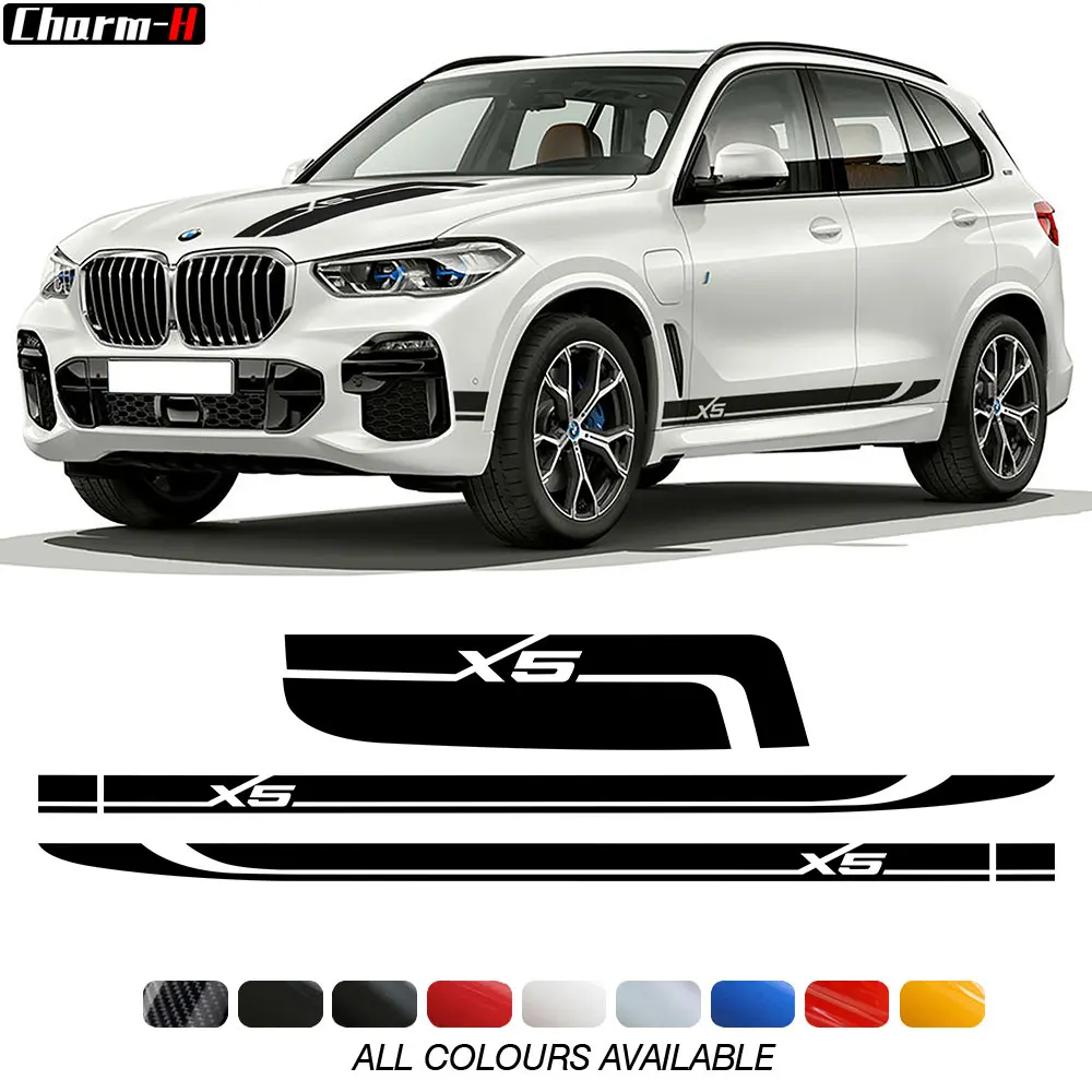 sår Statistikker strand Car Styling Hood Cover Bonnet Sticker Graphic Side Stripes Skirt Vinyl  Decor Decals for BMW X5 2019-Present Accessories - AliExpress