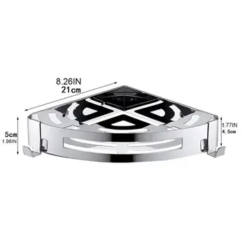 

2pcs/set Stainless Steel Kitchen Wall Shelves Bathroom Corner Shelf Storage Rack MOLC