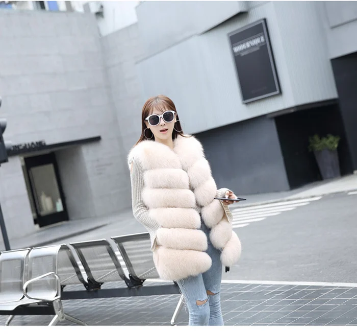 Осенне-зимнее пальто из искусственного меха, женская модная Корейская элегантная длинная жилетка без рукавов, Женская Повседневная тонкая роскошная Толстая теплая шуба