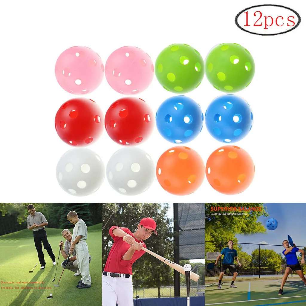 Outdoor&Sport  45mm Hole Ball Poly Plastic Baseball Practice Training for Hitting Batting Hit Bay Golf Practice Ball Sports 46