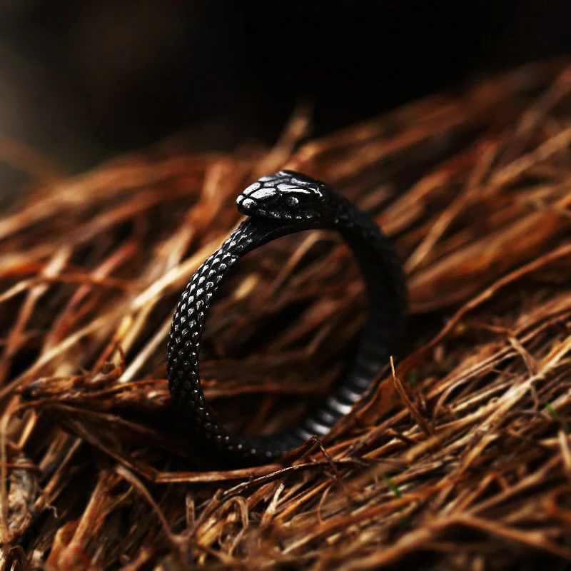 316L Stainless steel Animal Unique Cools snake Ring For Men and Women BR8-703 stainless steel ring finger ring animal ring